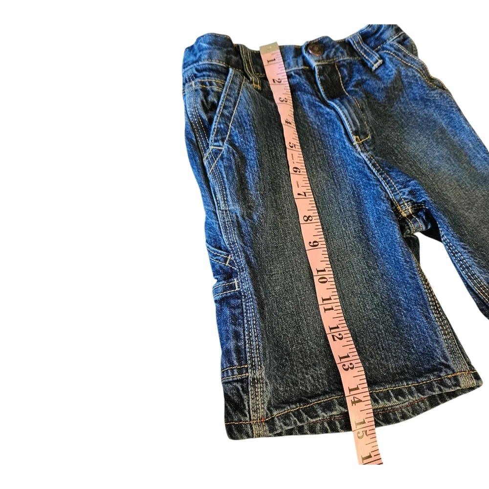 Oshkosh B'gosh Boys Denim Carpenter Shorts Size 5 Adjustable Waist Jean Shorts